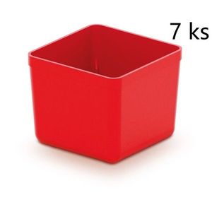Prosperplast Sada úložných boxů 7 ks UNITEX 5, 5 x 5, 5 x 16, 5 cm červená obraz