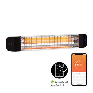 Blumfeldt Smartwave, infračervený ohřívač, karbonová trubice, 2400 W, WiFi, ovládání pomocí aplikace, bílý obraz