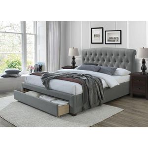 HALMAR Čalouněná postel Avanti 160x200 dvoulůžko - šedé obraz
