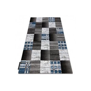 Dywany Lusczow Kusový koberec ALTER Siena čtverce/mřížka modrý, velikost 120x170 obraz