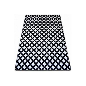 Dywany Lusczow Kusový koberec SKETCH CALLUM bílý / černý - diamant, velikost 120x170 obraz