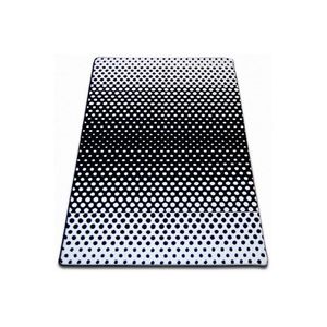 Dywany Lusczow Kusový koberec SKETCH JAMES bílý / černý - tečky, velikost 120x170 obraz