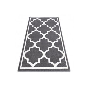 Dywany Lusczow Kusový koberec SKETCH KIERAN šedý / bílý trellis, velikost 120x170 obraz
