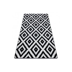 Dywany Lusczow Kusový koberec SKETCH PHILIP bílý / černý - čtverce, velikost 120x170 obraz