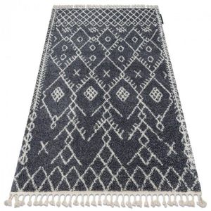 Dywany Lusczow Kusový shaggy koberec BERBER TANGER šedý, velikost 120x170 obraz