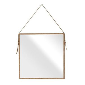 HOMEDE Nástěnné zrcadlo Tozal hnědé, velikost 50x50x3 obraz
