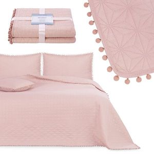 Přehoz na postel AmeliaHome Meadore V pudrově růžový, velikost 260x280 obraz