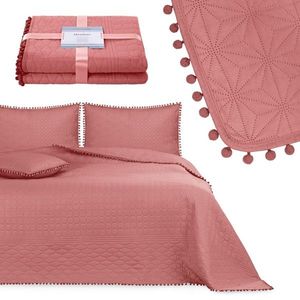 Přehoz na postel AmeliaHome Meadore V růžový, velikost 260x280 obraz