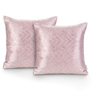 Sada dvou povlaků na polštář AmeliaHome Glamour Navia pudrově růžová, velikost 45x45*2 obraz