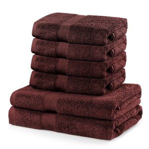 Set hnědých ručníků DecoKing MARINA, velikost 2*70x140+4*50x100 obraz