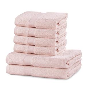 Set růžových ručníků DecoKing MARINA, velikost 2*70x140+4*50x100 obraz