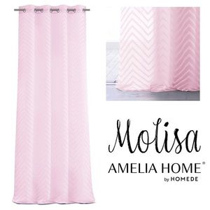 Záclona AmeliaHome Molisa růžová, velikost 140x250 obraz