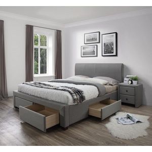 HALMAR Čalouněná postel Modena 160x200 dvoulůžko - šedé obraz