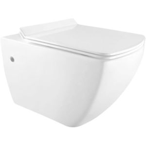 MEXEN Vega Závěsná WC mísa včetně sedátka s slow-slim, duroplast, bílá 30654000 obraz