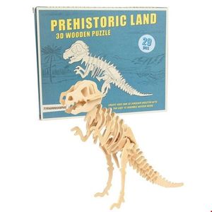 Tyranosaurus Rex - 3D dřevěné puzzle obraz