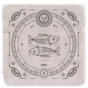 Mramorový tácek - znamení zvěrokruhu, ryby obraz