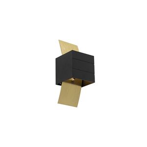 Designové nástěnné svítidlo černé se zlatem - Amy obraz