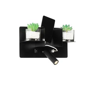Moderní nástěnné svítidlo černé včetně LED s USB - Thijs obraz