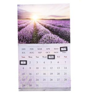 Nástěnný kalendář Levandulové pole, 30 x 50 cm obraz