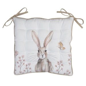 Bavlněný podsedák s výplní s motivem králíka Rustic Easter Bunny - 40*40 cm REB29 obraz