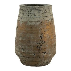 Béžovo-hnědý cementový květináč / váza s patinou Mosse - Ø19*27 cm 6TE0427 obraz