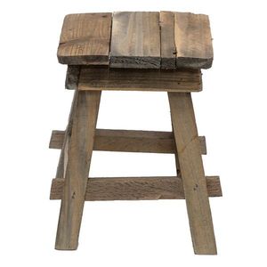 Dřevěný dekorační antik stolík na rostliny - 15*15*21 cm 6H2202 obraz
