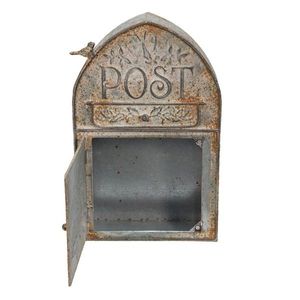 Šedá poštovní schránka s rezavou patinou Post - 25*10*40 cm 6Y4998 obraz