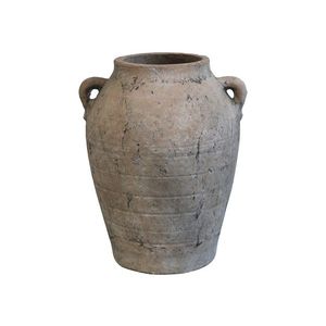 Hnědá antik terakotová váza s uchy Potion - 26*25*32cm 65063300 (65633-00) obraz
