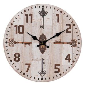 Nástěnné hodiny se starými klíči - Ø 34*4 cm / 1*AA 6KL0753 obraz