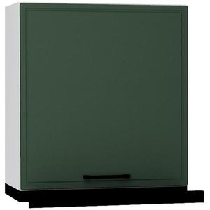 Kuchyňská skříňka Emily w60/68 slim pl s černou digestoří zelená obraz