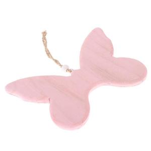 Dřevěný závěsný motýl růžový MIN191035 obraz