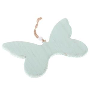 Dřevěný závěsný motýl světle modrý MIN191037 obraz