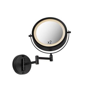 Designové koupelnové zrcadlo černé včetně LED nastavitelného IP44 - Vicino obraz