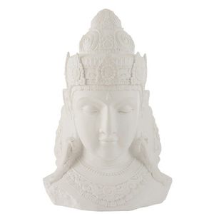 Bílá dekorace hlava Buddha - 56*41*84 cm 2280 obraz