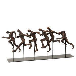 Černo bronzové dekorativní sousoší běžících atletů - 45*11, 5*19 cm 2385 obraz