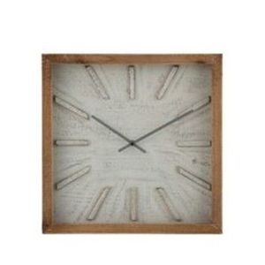 Čtvercové nástěnné hodiny s patinou Ygraine - Ø 40*6 cm 2909 obraz