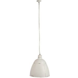 Bílá závěsná kovová lampa s patinou - 45*45*55 cm 71026 obraz