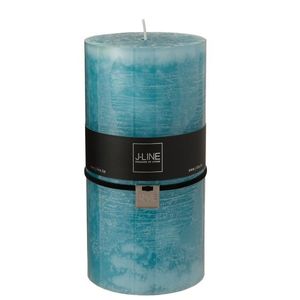 Oválná aqua modrá svíčka XXL - 10*10*20 cm 72638 obraz