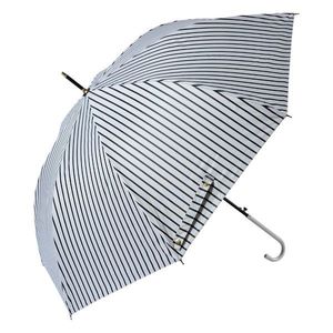 Bílo-černý deštník pro dospělé s pruhy - Ø100*88 cm JZUM0050 obraz