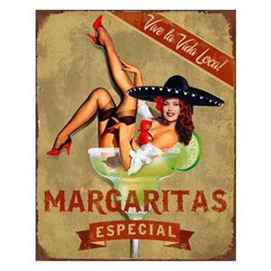 Kovová nástěnná cedule Margaritas - 20*1*25 cm 6Y4935 obraz