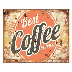 Kovová cedule Best Coffee - 33*1*25 cm 6Y4939 obraz