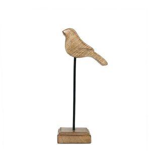 Dekorace dřevěný ptáček na podstavci - 7, 5*7, 5*27cm CISHV26 obraz