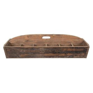 Dřevěný antik dekorační box s držadlem na přenášení - 89*32*23 cm 5H0572 obraz