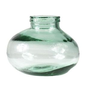 Zelená skleněná designová recyklovaná váza - 25*25*19, 5cm / 5L AGGVB5 obraz
