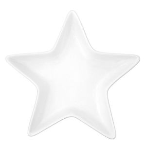 Bílá keramická miska ve tvaru hvězdy White Star - 20*19*2 cm 6CE1464 obraz