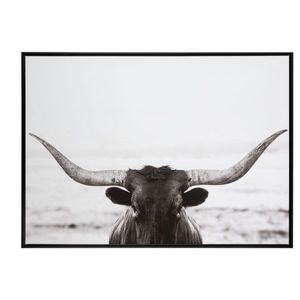 Obraz černo-bílá fotografie Bull - 104*144*4, 3 cm 97033 obraz
