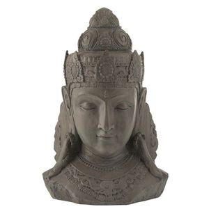 Šedá dekorativní soška hlavy Buddha L - 57*40*85 cm 2287 obraz