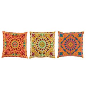 Set 3 barevných bavlněných polštářů Orient - 48*48*11 cm 3428 obraz