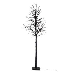 Dekorativní černý strom s LED světýlky - teplá bílá - 300 cm 58079 obraz