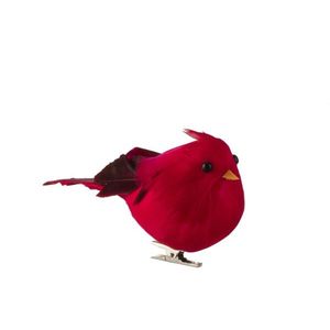 Tmavě růžový dekorativní ptáček na skřipci M - 5, 5*13*7 cm 2884 obraz